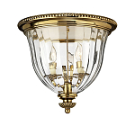 Потолочный светильник цвета латунь с прозрачным плафоном в форме чаши Hinkley варинант исполнения - 8 | Loft Concept в Перми