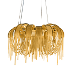 Люстра подвесная круглая с изогнутыми металлическими дугами и ниспадающими цепочками 65 см Atlantis Chain варинант исполнения - 1 | Loft Concept в Перми