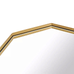 Зеркало золотистое восьмиугольной формы Octagon варинант исполнения - 2 | Loft Concept в Перми