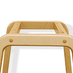 Барный стул со спинкой и мягкой обивкой с ромбами на 4-х деревянных ножках Голубой Велюр Ava Charm варинант исполнения - 5 | Loft Concept в Перми