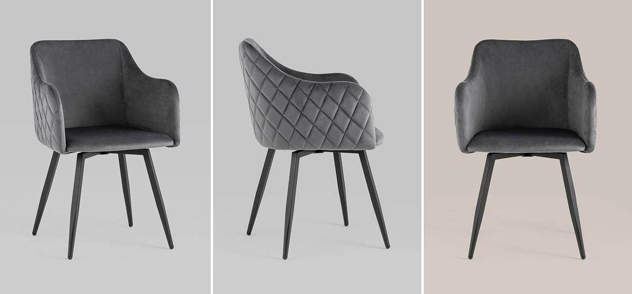 Стул Вращающийся Nika Chair Серый Цвет Стул Вращающийся Nika Chair Серый Цвет - Loft-Concept в Перми