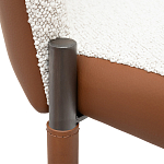 Стул мягкий с обивкой из рогожки и экокожи Contrasting Performance варинант исполнения - 2 | Loft Concept в Перми