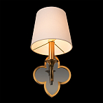 Бра с белым текстильным абажуром и фигурным основанием с зеркальной вставкой Vitorino варинант исполнения - 4 | Loft Concept в Перми