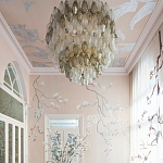 Обои ручная роспись в стиле Арт-деко Symphony Colourway SC-105 on Himalayan Rose silk dupion варинант исполнения - 2 | Loft Concept в Перми