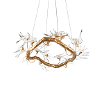 Люстра подвесная с прозрачными стеклянными птичками на ветвях Диаметр 80 см Serip Voa варинант исполнения - 7 | Loft Concept в Перми