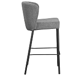 Стул барный серый с широкой закругленной спинкой Bar Chair Gray варинант исполнения - 1 | Loft Concept в Перми