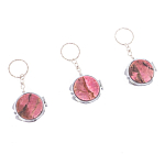 Зеркало брелок складное двухстороннее из натурального камня Родонит Stone Mirrors варинант исполнения - 8 | Loft Concept в Перми