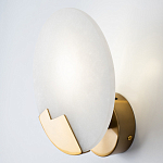 Бра с плафоном из камня в форме диска Ricci Stone Wall Lamp варинант исполнения - 3 | Loft Concept в Перми