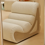 Кресло мягкое без подлкотников White Sheepskin Armchair варинант исполнения - 1 | Loft Concept в Перми