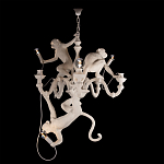 Люстра с тремя фигурами обезьян с лампочками в руках белого цвета Hanging Monkey варинант исполнения - 2 | Loft Concept в Перми