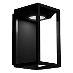 Уличный настенный светильник прямоугольной формы черного цвета Geometric Glow варинант исполнения - 1 | Loft Concept в Перми