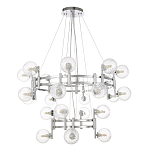 Люстра подвесная с двумя ярусами и 24-ю рельефными прозрачными плафонами из стекла Perforated Glass Bubbles варинант исполнения - 2 | Loft Concept в Перми