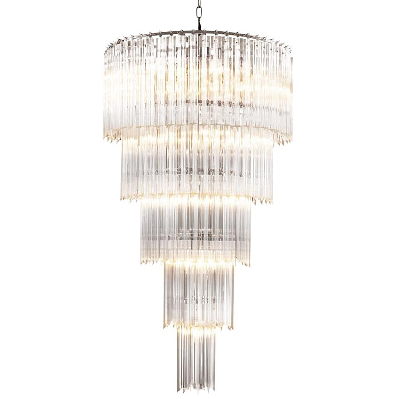 Люстра Chandelier Alpina L Никель Прозрачный (Transparent) в Перми | Loft Concept 