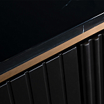 Комод черный округлой формы с рельефным фасадом Black Cut варинант исполнения - 4 | Loft Concept в Перми