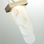 Подвесной светильник с белыми вертикальными элементами Alabaster Totem варинант исполнения - 11 | Loft Concept в Перми