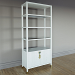 Стеллаж со стеклянными полками Elsa Dreams White варинант исполнения - 1 | Loft Concept в Перми