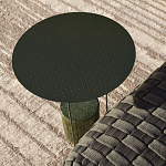 Дизайнерский круглый кофейный стол из металла с мраморным декором PANNA COTTA Coffee Table варинант исполнения - 4 | Loft Concept в Перми