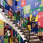 Обои ручная роспись в стиле Арт-деко Jazz Special Colourway on dyed silk with embroidery варинант исполнения - 1 | Loft Concept в Перми