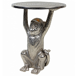 Столик с подстольем в виде обезьянки Bombay Nickel варинант исполнения - 1 | Loft Concept в Перми