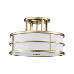 Потолочный светильник с белым матовым абажуром в металлическом каркасе Feiss варинант исполнения - 1 | Loft Concept в Перми