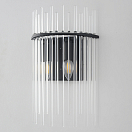 Бра со стеклянными прозрачными трубками и черным металлическим каркасом Nembus варинант исполнения - 3 | Loft Concept в Перми