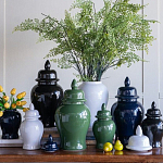 Ваза с крышкой однотонная Высота 31 см Chinoiserie Ceramics варинант исполнения - 4 | Loft Concept в Перми