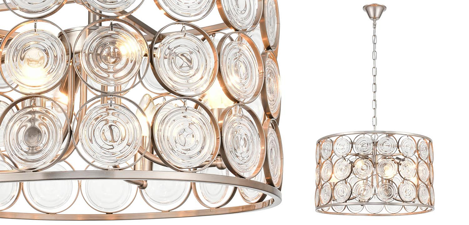 Люстра Edalina Chandelier nickel satin 50 Люстра Edalina Chandelier nickel satin 50 - Loft-Concept в Перми