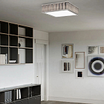 Потолочный светильник квадратный с гофрированным абажуром цвета графит Millennium варинант исполнения - 3 | Loft Concept в Перми