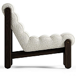 Кресло с деревянным каркасом и обивкой из белой ткани букле Medieval Furniture варинант исполнения - 4 | Loft Concept в Перми