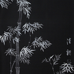 Обои ручная роспись Bamboo Argent on Pitch dyed silk варинант исполнения - 1 | Loft Concept в Перми