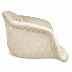 Барный стул со спинкой и подлокотниками на 4-х деревянных ножках Кремовый Велюр Ava Charm варинант исполнения - 3 | Loft Concept в Перми