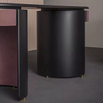 Дизайнерский письменный стол овальной формы с 2-мя выдвижными ящиками по бокам Parsec варинант исполнения - 2 | Loft Concept в Перми