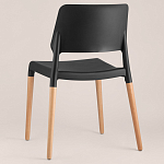 Пластиковый стул на ножках из массива бука Ferret Black 4 шт варинант исполнения - 5 | Loft Concept в Перми