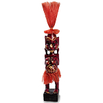 Деревянная декоративная статуэтка Asmat Red Straw Headdress Statuette Red варинант исполнения - 1 | Loft Concept в Перми
