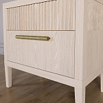 Прикроватная Тумбочка Primo с двумя ящиками Светлый дуб варинант исполнения - 3 | Loft Concept в Перми