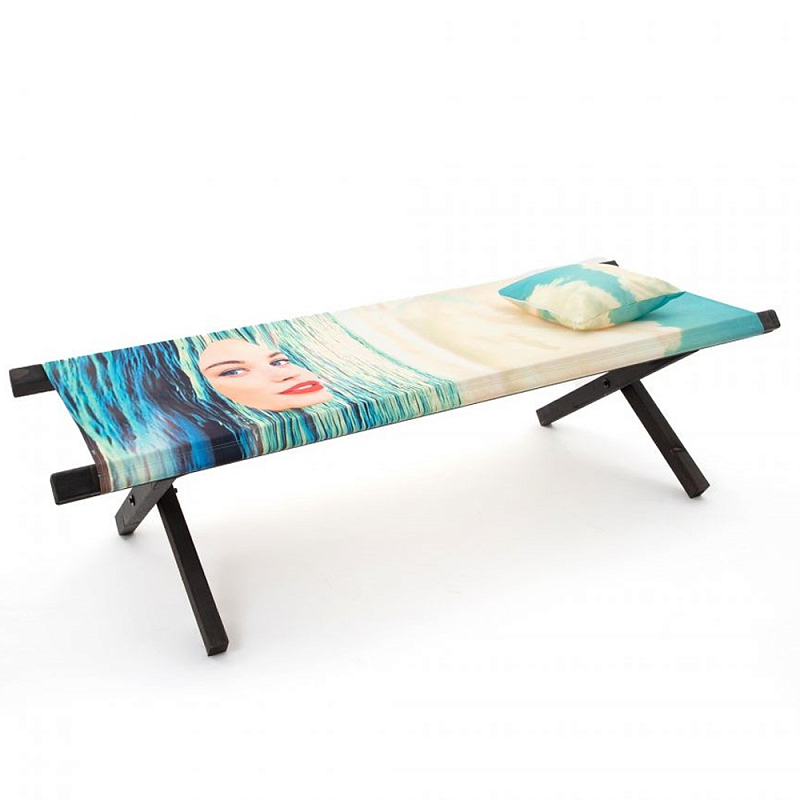 Шезлонг Seletti Poolbed Seagirl Черный Голубой в Перми | Loft Concept 