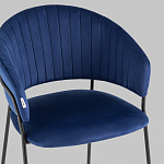 Стул в велюре синего цвета Horizon варинант исполнения - 7 | Loft Concept в Перми