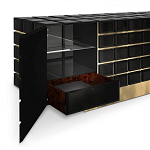 Дизайнерский комод в сочетании черного и золотого цвета Nubian варинант исполнения - 2 | Loft Concept в Перми