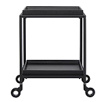 Тумба чёрная на колёсах Cabinet on Wheels варинант исполнения - 1 | Loft Concept в Перми