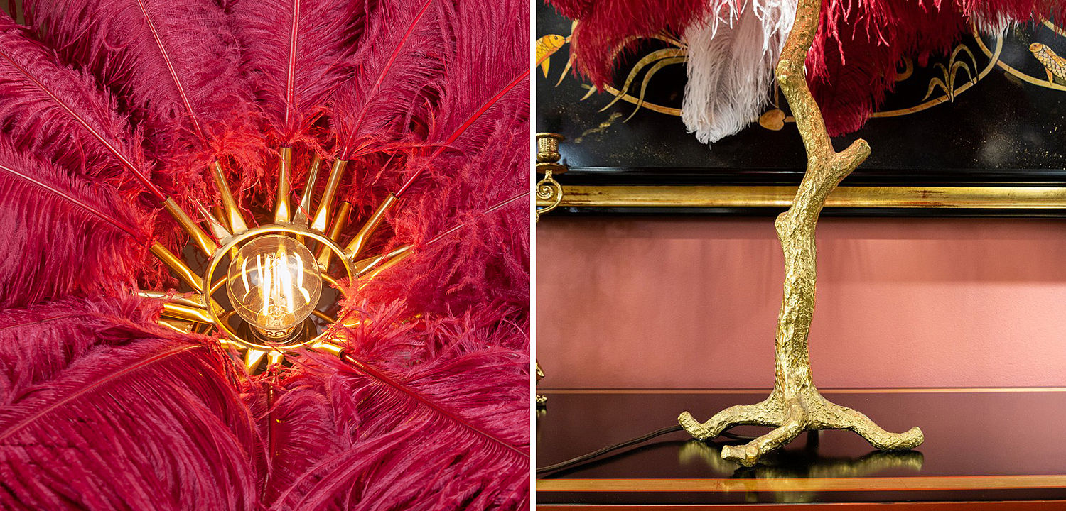 Настольная Лампа Розовые перья GRAND TOUR Mini Feather Lamp Настольная Лампа Розовые перья GRAND TOUR Mini Feather Lamp - Loft-Concept в Перми