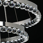 Люстра с тремя кольцами цвета хром и прозрачными хрустальными шарами по периметру Sacramento Transparent Balls Chandelier варинант исполнения - 7 | Loft Concept в Перми