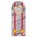 Часы погон МВД подарочные настольные из натурального камня Мрамор Military Clock варинант исполнения - 1 | Loft Concept в Перми