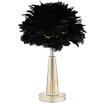 Настольная лампа с перьями Plumage Black Table Lamp варинант исполнения - 1 | Loft Concept в Перми