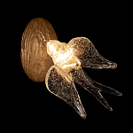 Бра с прозрачной стеклянной фигуркой птички Serip Voa варинант исполнения - 2 | Loft Concept в Перми