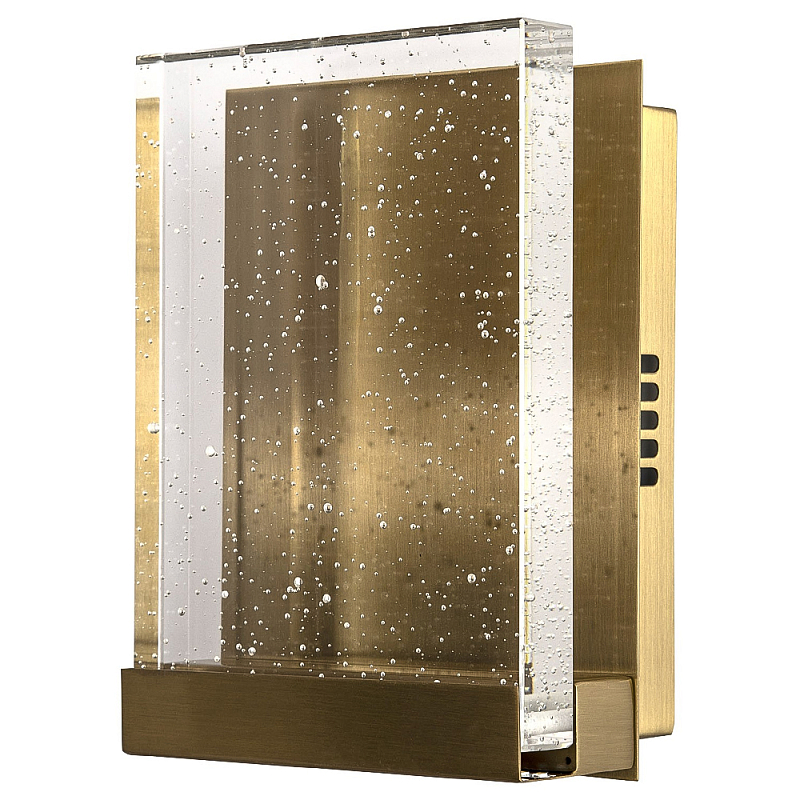 Настенный геометрический светильник со стеклом Rectangle Geometry Glass Wall Lamp Латунь Прозрачное Стекло Настенный геометрический светильник со стеклом Rectangle Geometry Glass Wall Lamp Латунь Прозрачное Стекло в Перми | Loft Concept