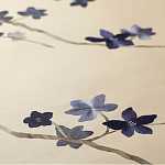 Обои ручная роспись Cherry Tree Original colourway on Stone Ochre dyed silk варинант исполнения - 2 | Loft Concept в Перми