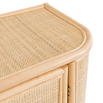 Длинный комод из ротанга с дверцами и ящиками Simone Rattan Chest of Drawers варинант исполнения - 6 | Loft Concept в Перми