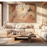 Люстра с многослойными белыми и прозрачными подвесками Character Chandelier варинант исполнения - 3 | Loft Concept в Перми