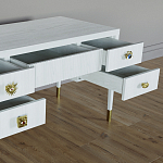 Письменный стол с 4-мя ящиками Elsa Dreams White варинант исполнения - 3 | Loft Concept в Перми