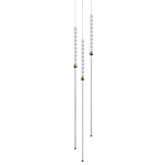 Подвесной светильник с 3-мя вертикальными плафонами и белыми шариками PEARLS Suspension варинант исполнения - 1 | Loft Concept в Перми